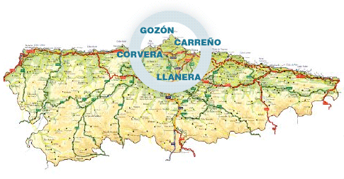 Mapa de Asturias